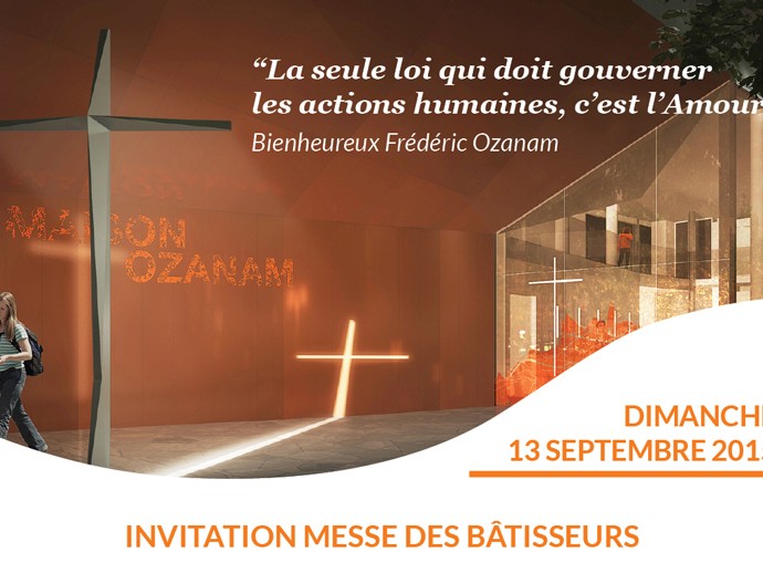 Invitation messe des bâtisseurs et donateurs de la Maison Ozanam