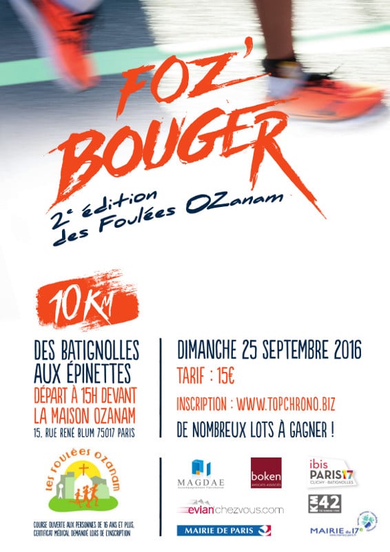 Affiche Foulées Ozanam 2016