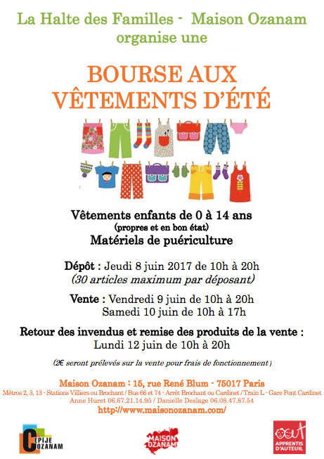 Affiche bourse aux vêtements