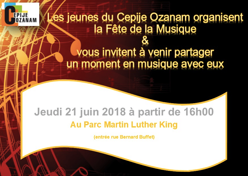 Affiche fête de la musique CEPIJE