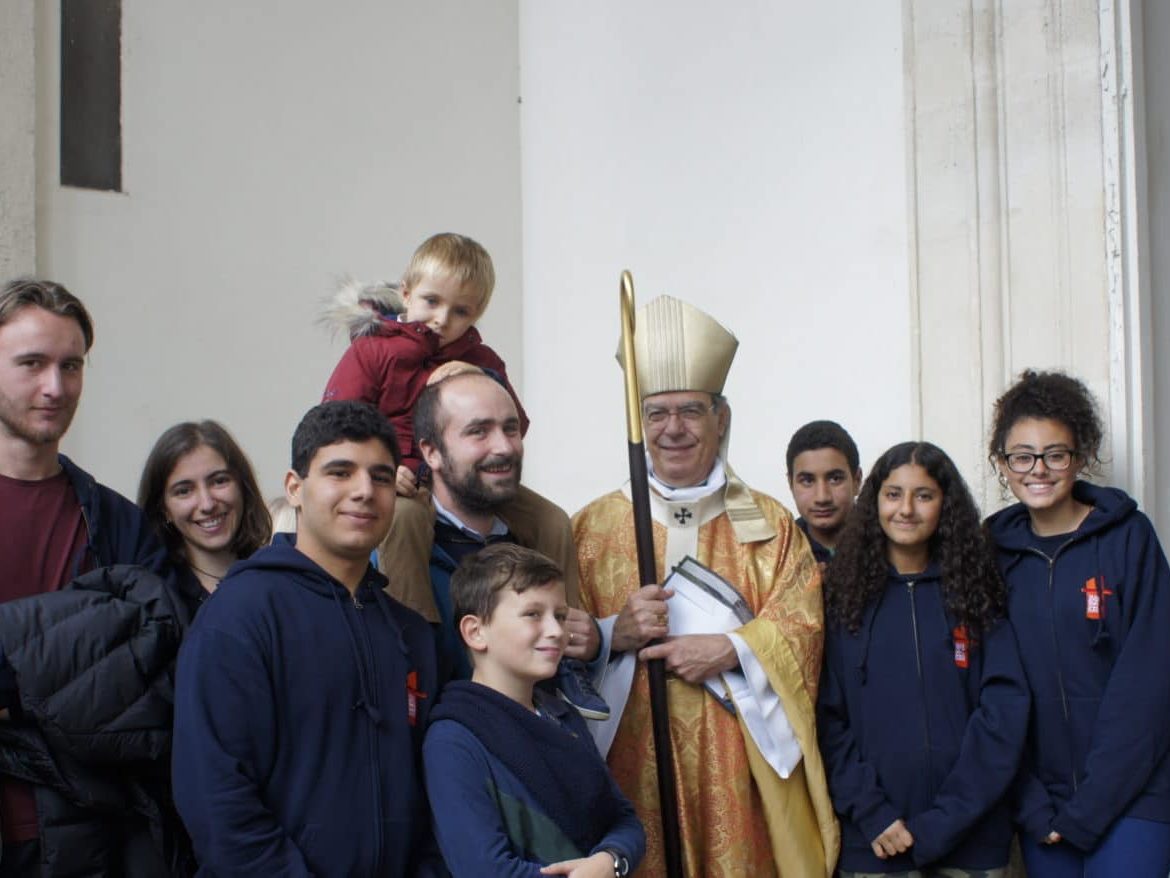 Jeunes de la Maison et Mgr Aupetit