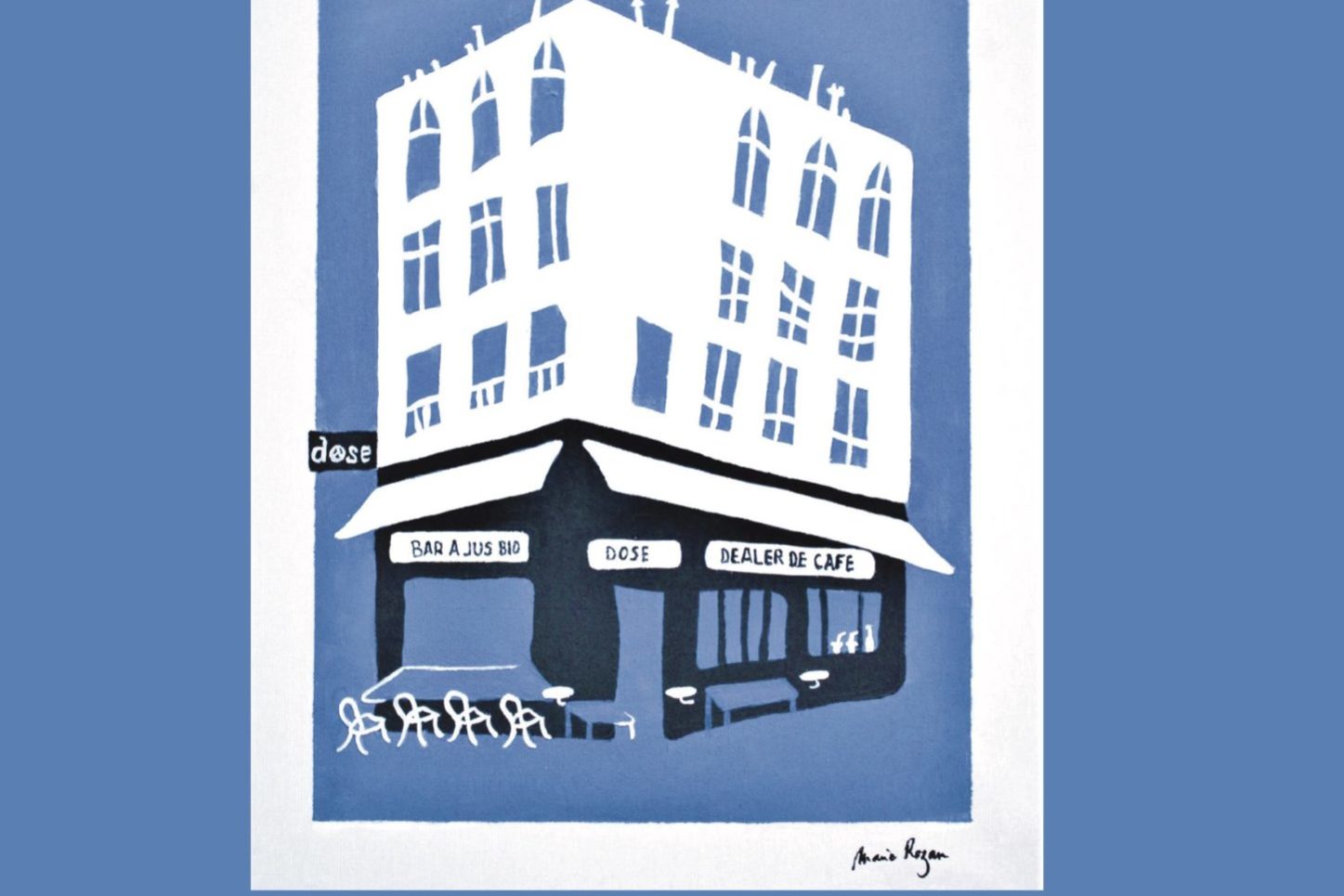 Affiche expo tableaux Marie Rozan