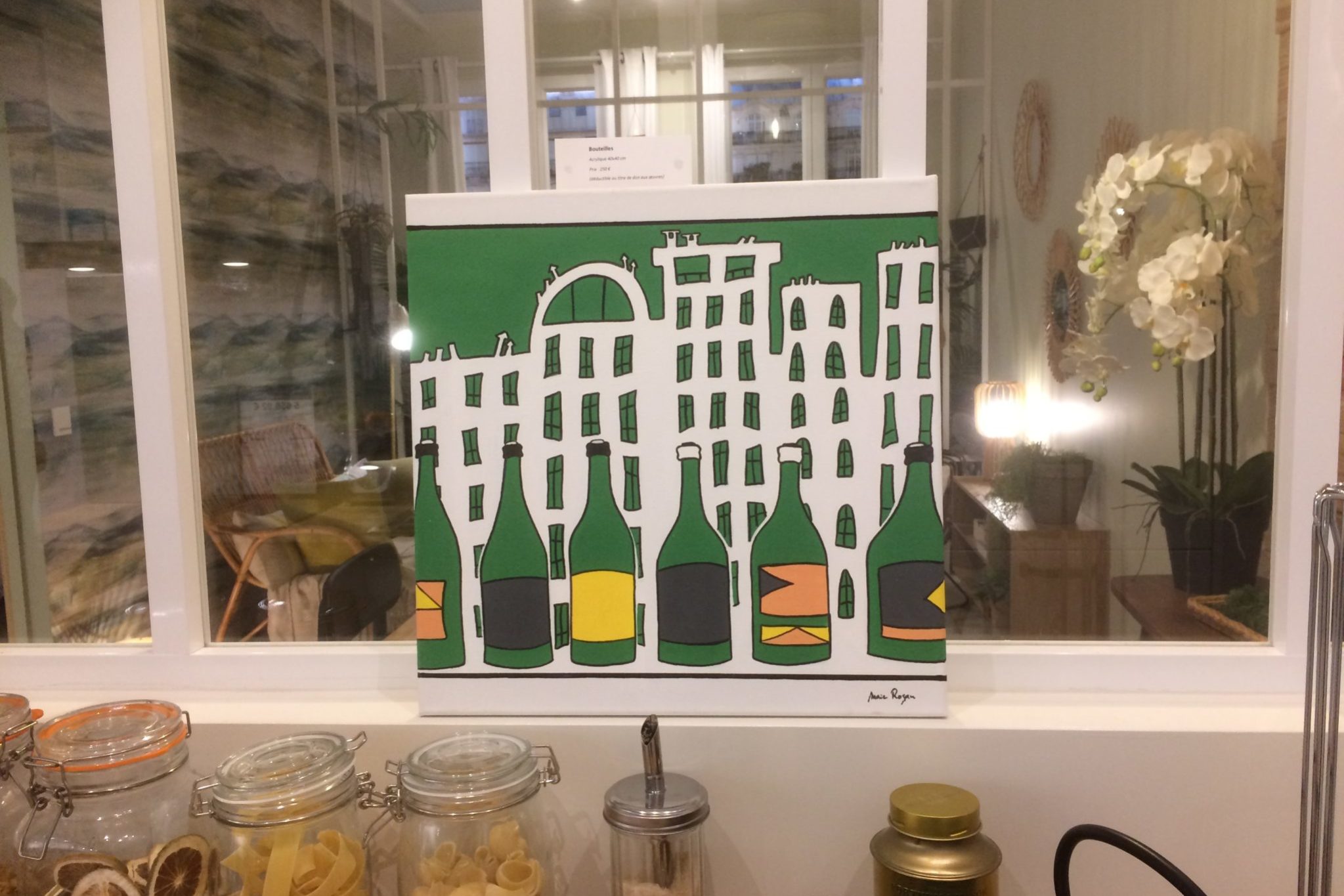 Un tableau dans l'un des appartements