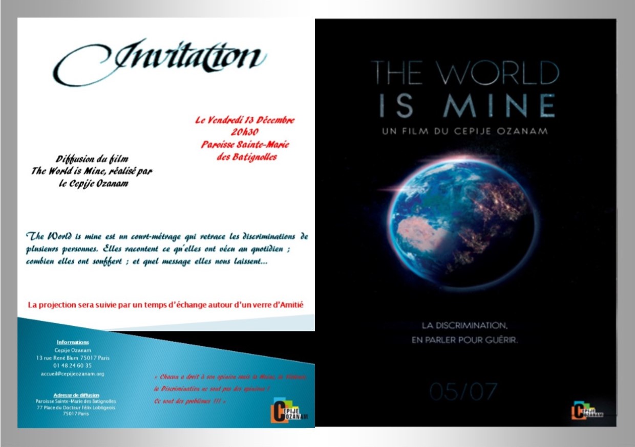 Invitation à la projection de The World is Mine