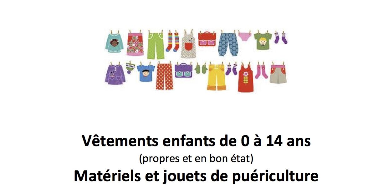Affiche braderie hiver 2022 Braderie vêtements enfants